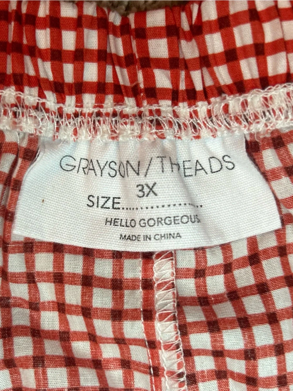 Grayson Threads Red & White Gingham Sleep Shorts